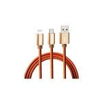 Cable de Datos 2 en 1 ip y v8 en cuero precio