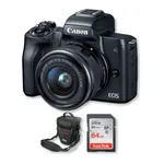 Canon m50 4k Lente 15-45 mm + Memoria 64 gb + Bolso precio