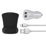 Cargador Auto auto24W + Cable Micro USB + Pad mouse Belkin precio