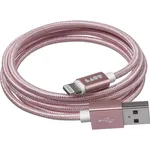Cable lightning en nylon de 1.2 metros Laut rosado precio