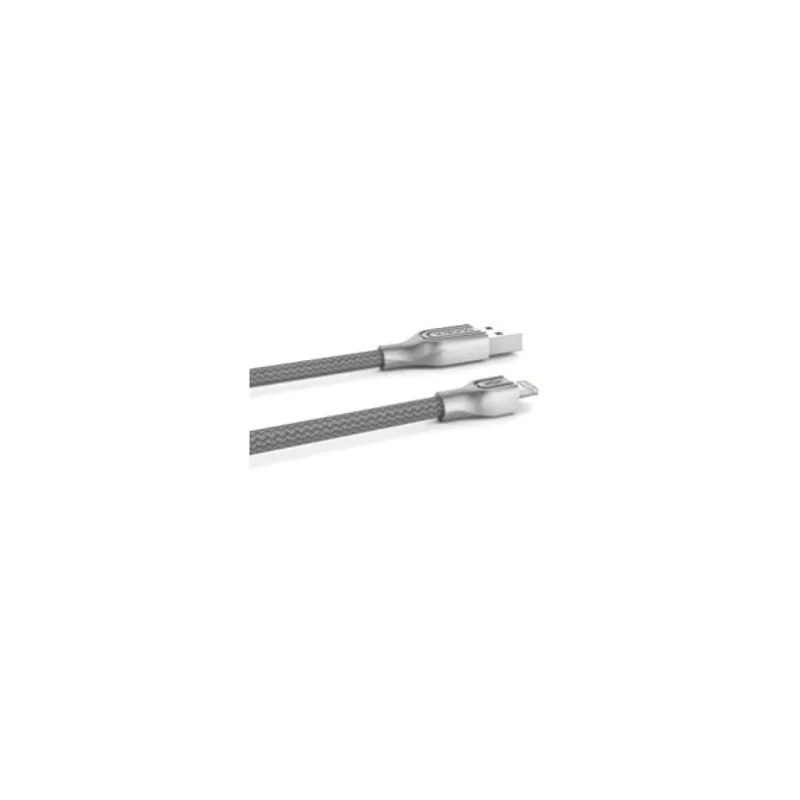 Cable lightning en nylon de 1.2 metros xdoria gris precio colombia
