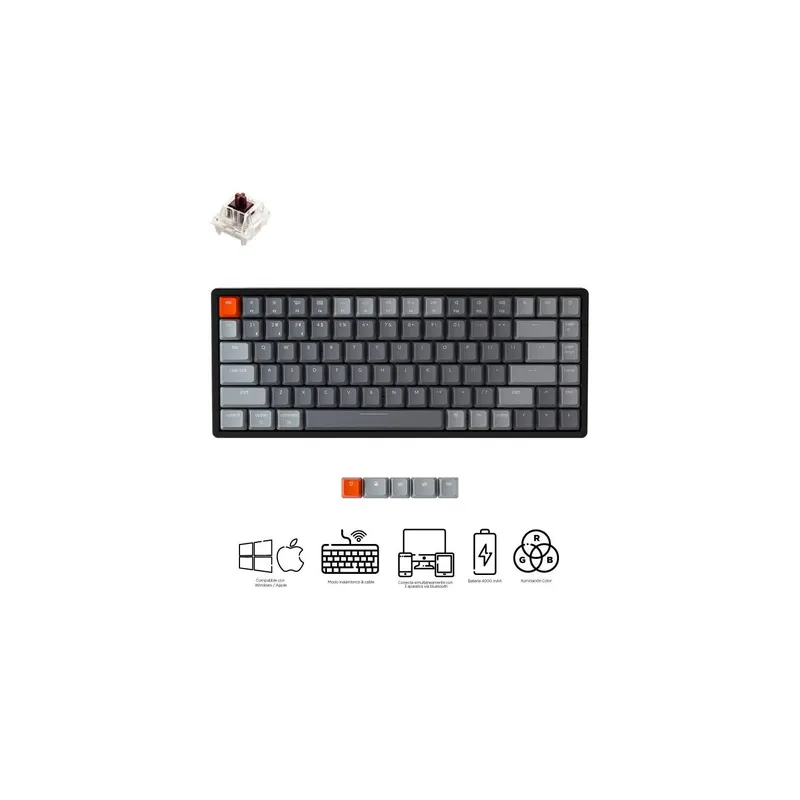 Teclado mecánico inalámbrico k2 rgb aluminum frame barato