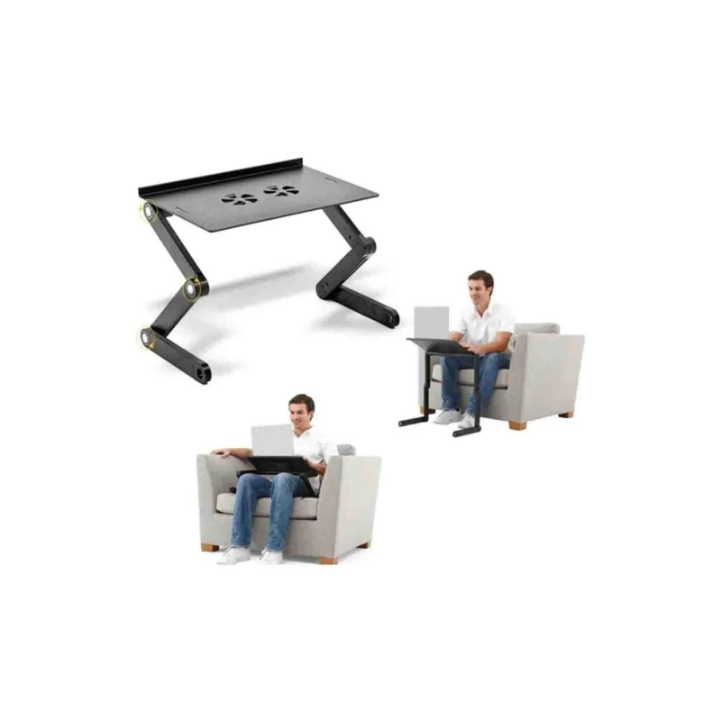 Mesa plegable Portátil 2 ventiladores ajustable es review