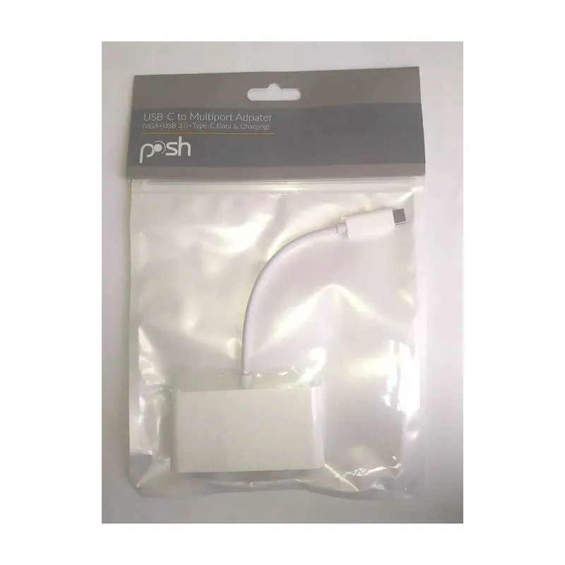 Adaptador usb-c multi puerto VGA + 3.0 + pd carga precio colombia