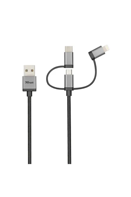 Cable de carga Trust 3 en 1 micro-usb-c ligh precio colombia