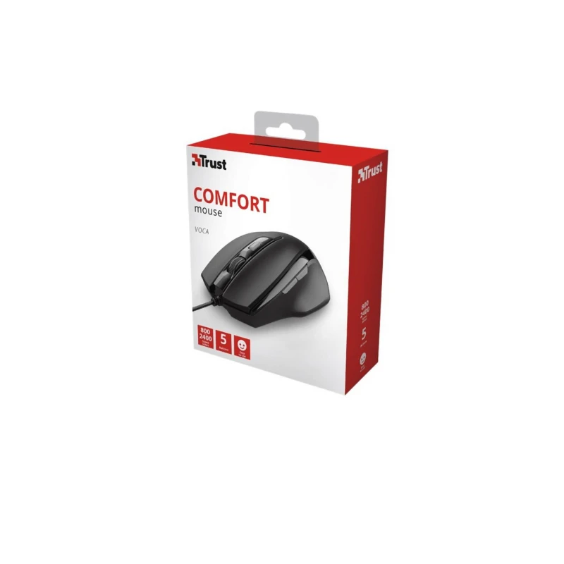 Mouse alambrico Trust voca negro 5 botones review