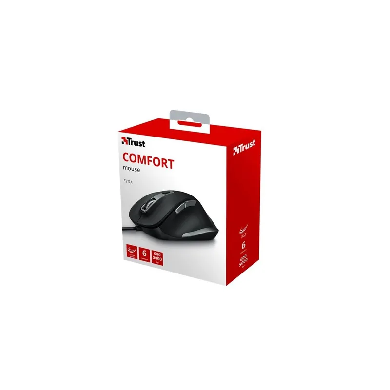 Mouse alámbrico Trust fyda negro 6 botones opiniones