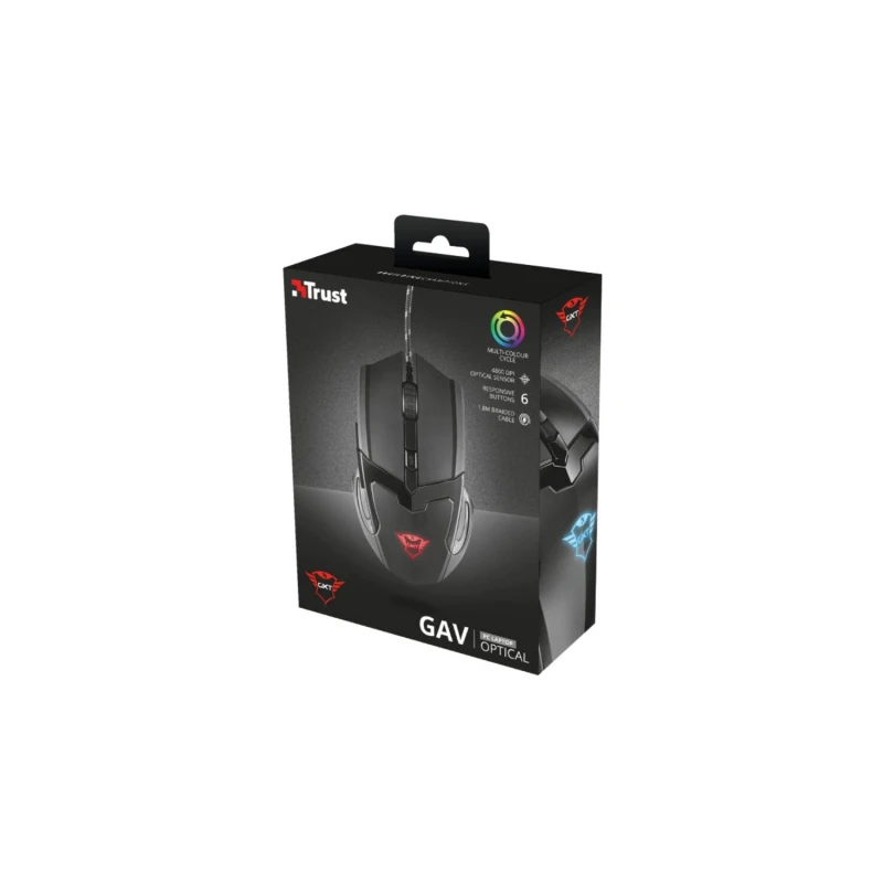 Trust GXT 101 Gav Optical Gaming Mouse, Black