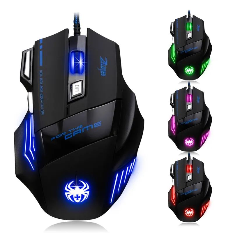Mouse gamer T-80 7200 Dpi USB 7 Botones características