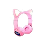Audifonos Diadema orejas de gato con Pantalla rosa precio