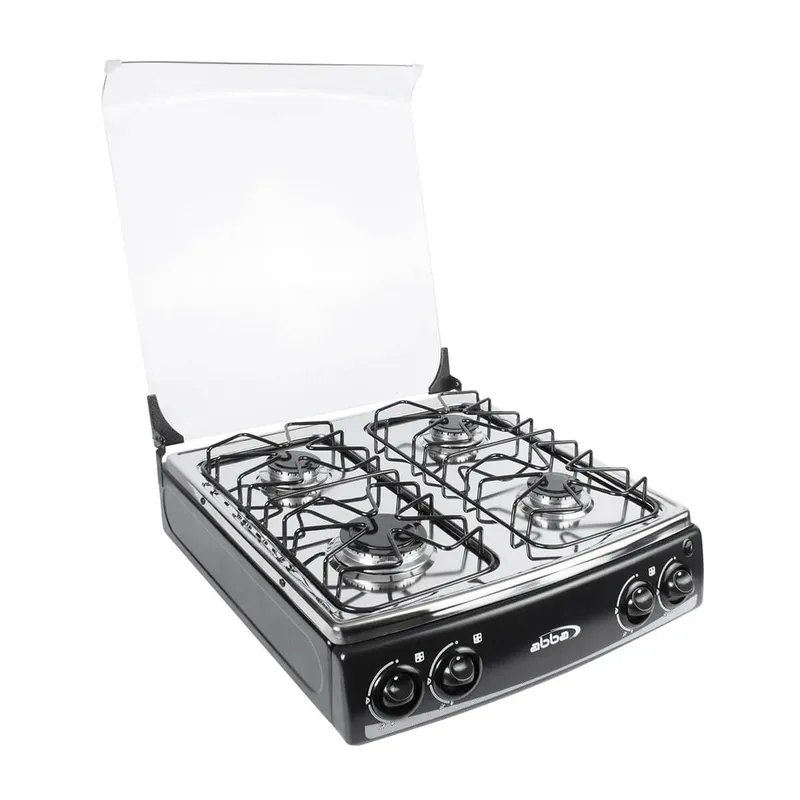 estufa de mesa Abba 4 Puestos Gas Natural SG400-8 negro precio colombia