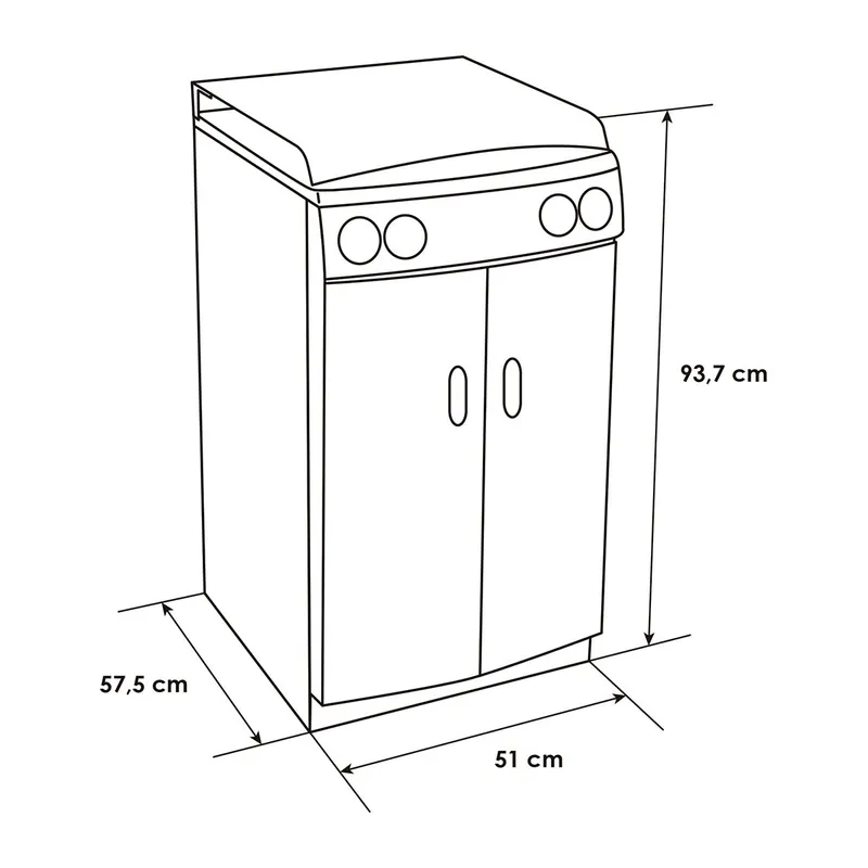 estufa de piso Abba 4 Puestos Gas Natural AB100-6 gris características