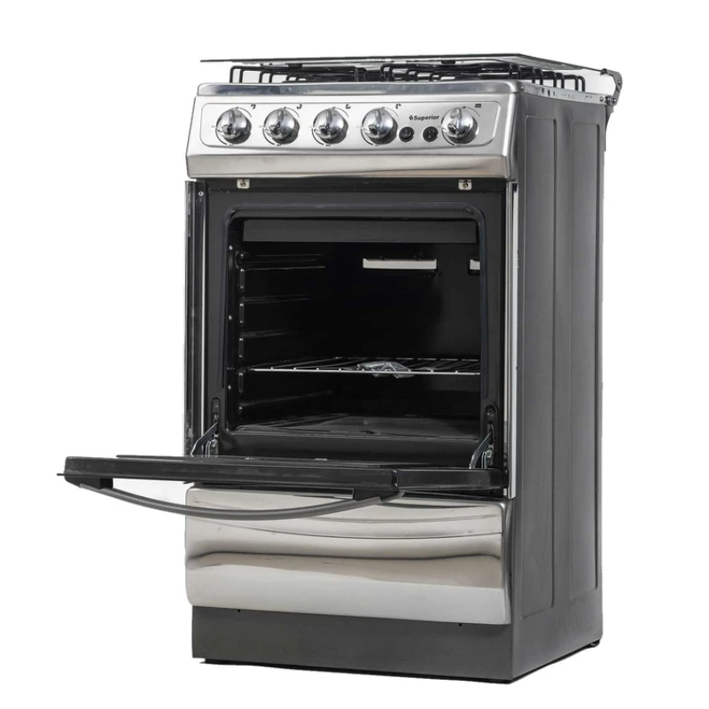 estufa de piso SUPERIOR 4 Puestos Gas Natural AXXIS PLUS plateado review