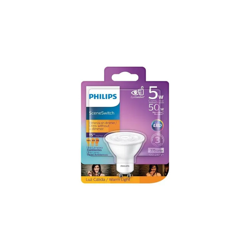 Bombilla LED tipo dicroico 5 w 3 intensidades luz c precio colombia