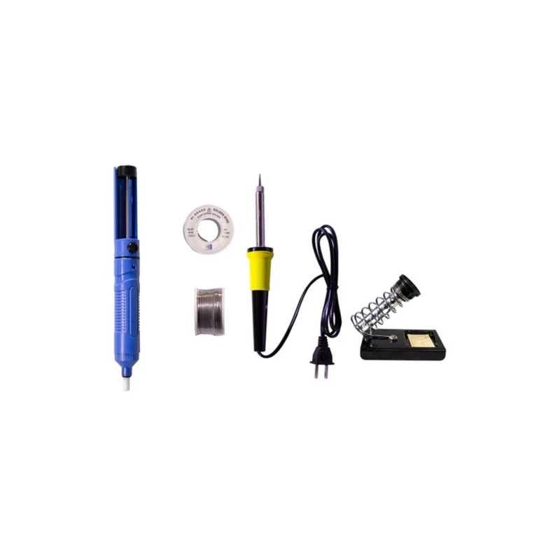 Kit soldador cautín estaño desoldador base precio