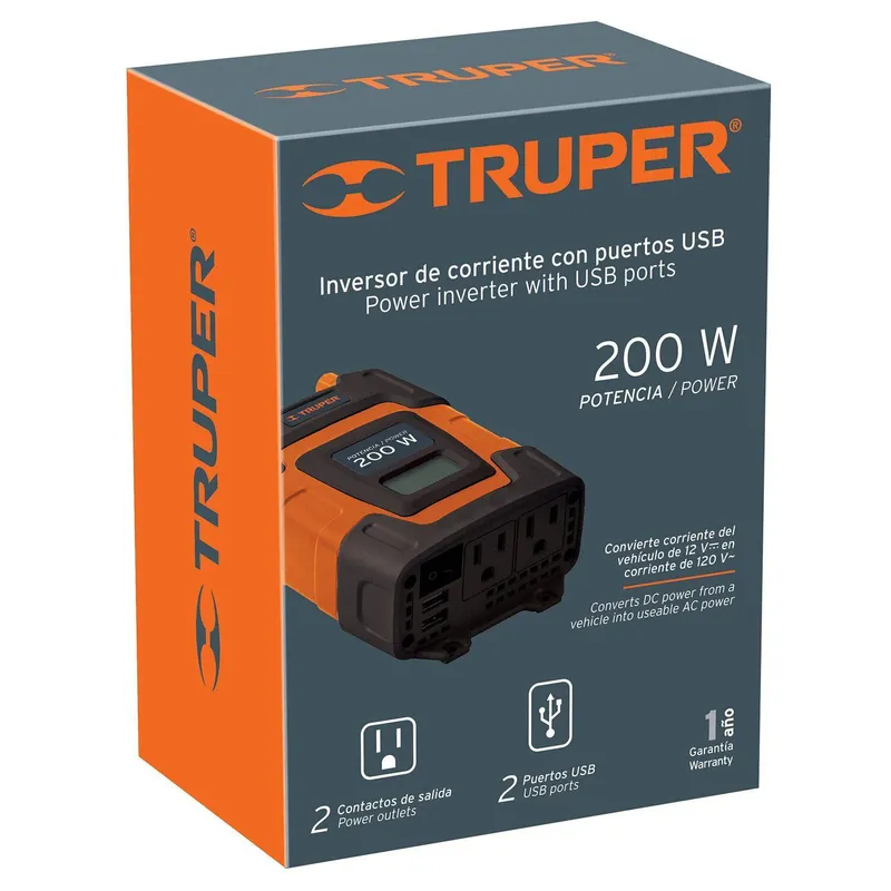 Inversor de corriente con puerto usb 200 w truper opiniones
