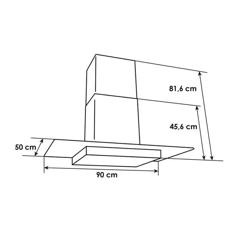 Campana Extractora Abba 90 cms Tipo Peninsula Pared CR E03-90 review