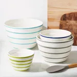 Juego de 4 Bowls para Mezclar a Rayas Avery precio