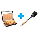 Grill Asador panini Home Elements + Espatula nylon precio