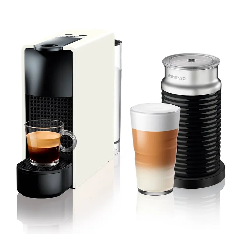 Máquina de Café Essenza Mini blanca + Espumador de leche precio