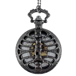 Reloj bolsillo cuarzo cadena calavera steampunk p0 precio