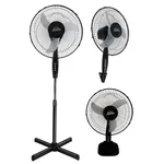 Ventilador pedestal negro 16 pulgadas 3 en 1 precio